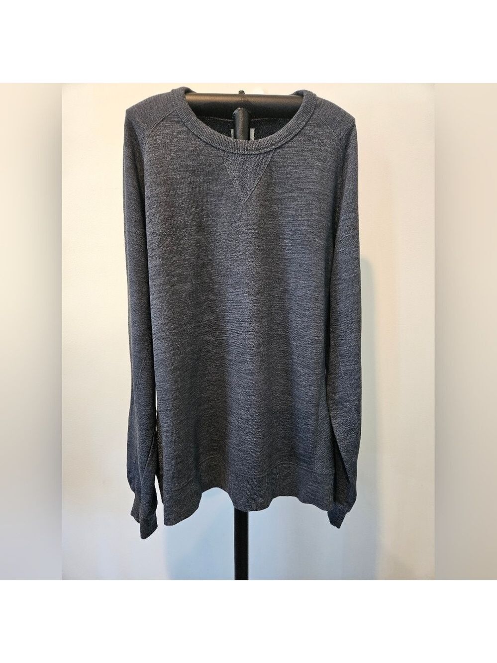 CHAMPION MEN'S MARLED GREY LONG SLEEVED PULLOVER SWEATSHIRT SIZE XL